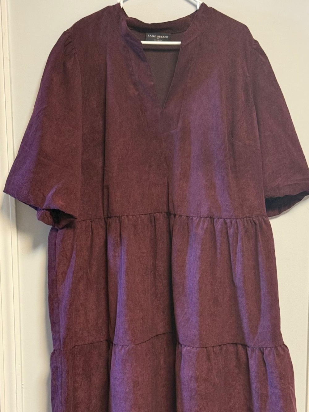 Lane Bryant three-quarter sleeve corduroy dress